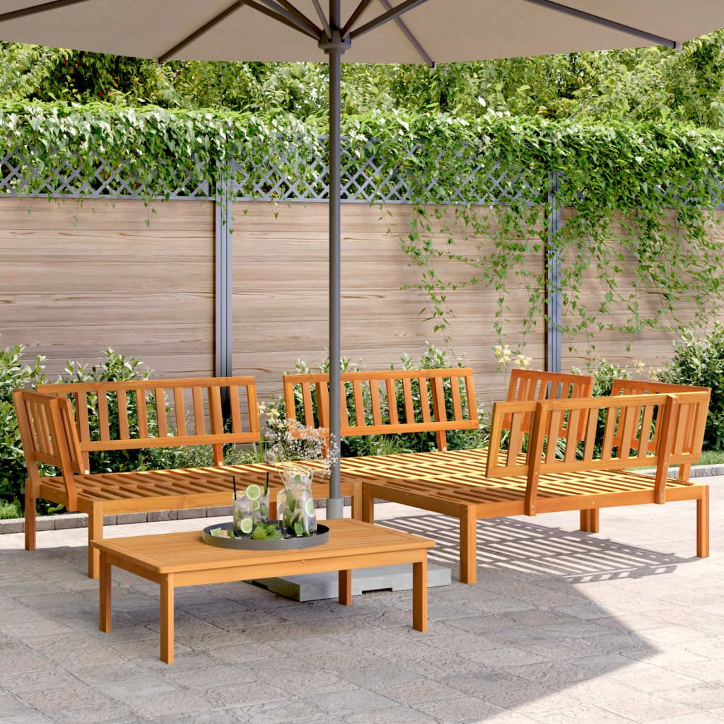 "im Angebot" 4-tlg. Garten-Sofagarnitur - Terrassen-Sofa - aus Paletten Massivholz Akazie - Gartensofas CC9285