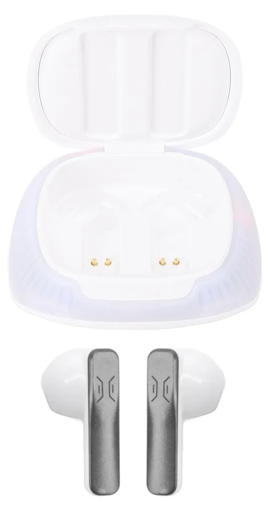 Écouteurs traducteurs IA Bluetooth 5.3 blanc avec application dédiée