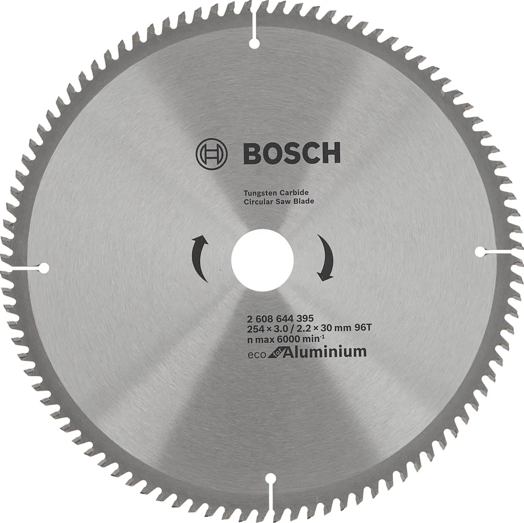 Lame scie circulaire 254 mm pour couper l'aluminium sans bavures z96