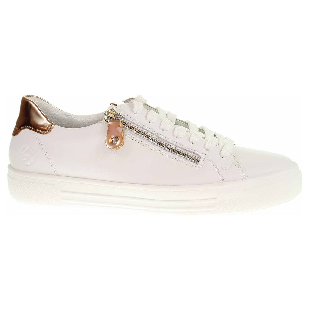 Remonte Sneaker - Edelweiß / Metallic Glattleder Größe: 40 Normal