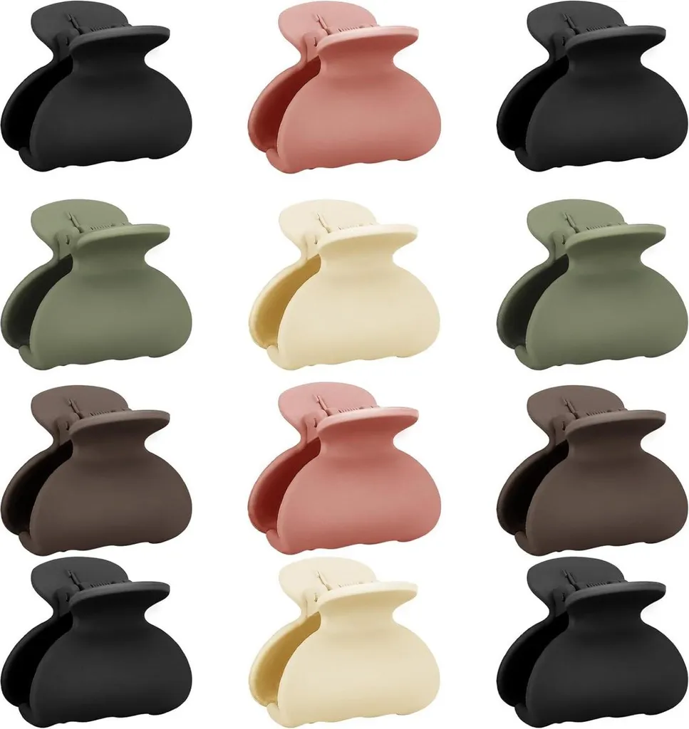 Clip di capelli signore opaco antiscivolo clip di capelli ragazze capelli sottili 12 pezzi