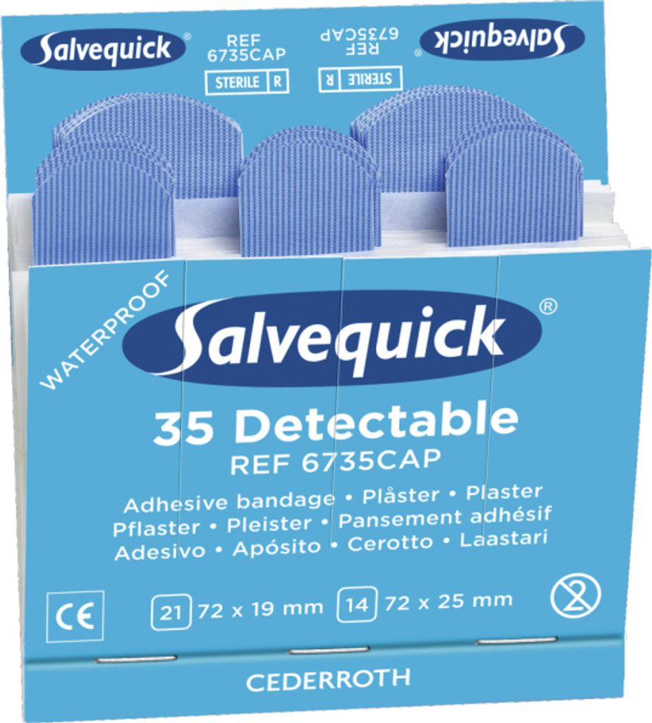 Nachfüllpackung mit sterilen Pflastern, 6 Pflastersätze à 35 Pflaster/VE