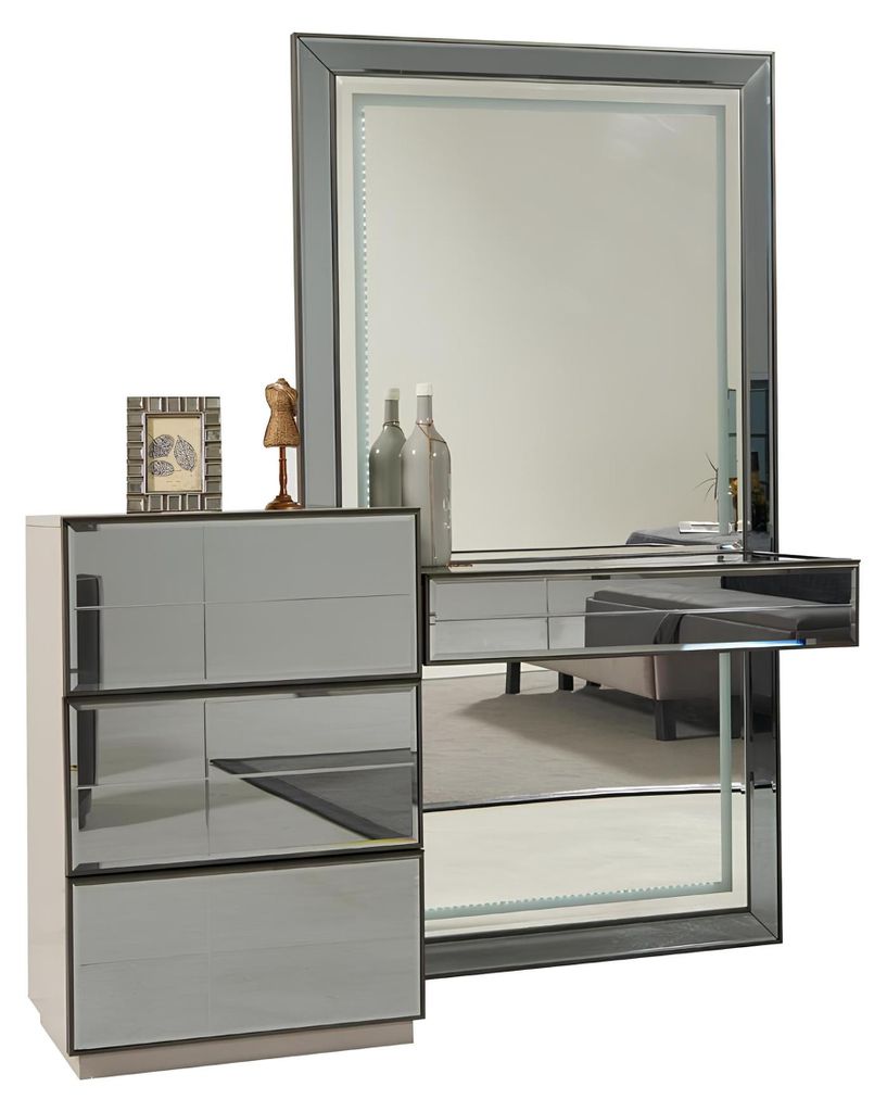 Schminktisch Kommode mit Spiegel Konsole Kommoden Holz Modern Schlafzimmer