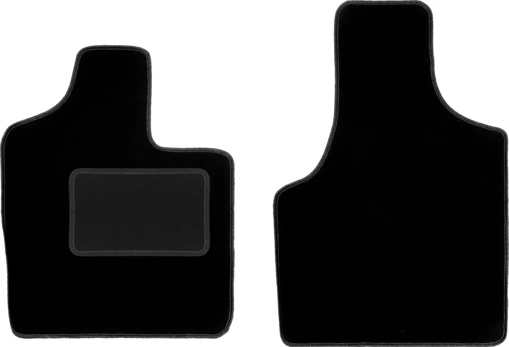 Wielganizator tappetini auto velours anteriori adatto per Chrysler Town&Country IV (2000-2008, minivan) neri, set 2 pz, con fissaggi
