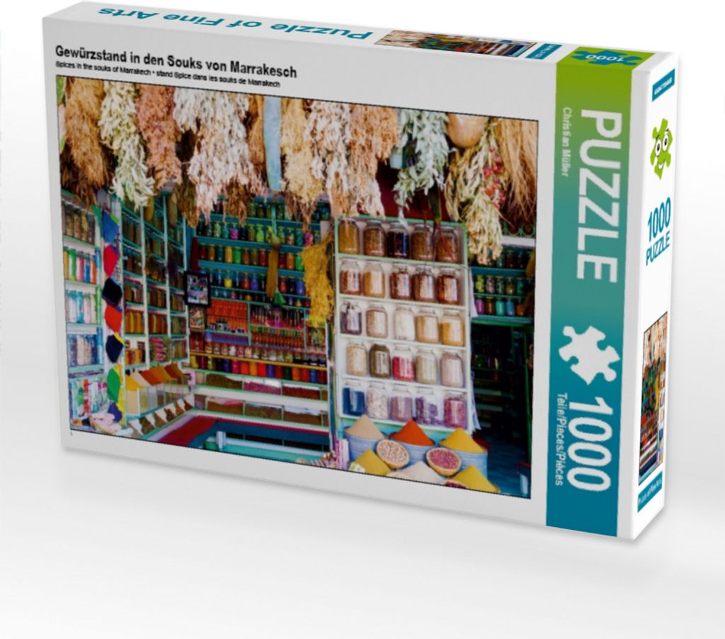 CALVENDO Puzzle Gewürzstand in den Souks von Marrakesch | 1000 Teile Lege-Größe 64x48cm Foto-Puzzle für glückliche Stunden