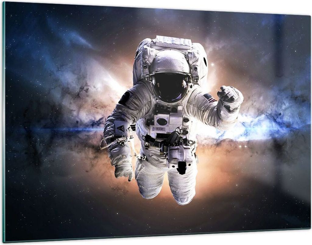 Bilder auf glas - Astronaut Erde Raum - 120x80cm - Produktbild 