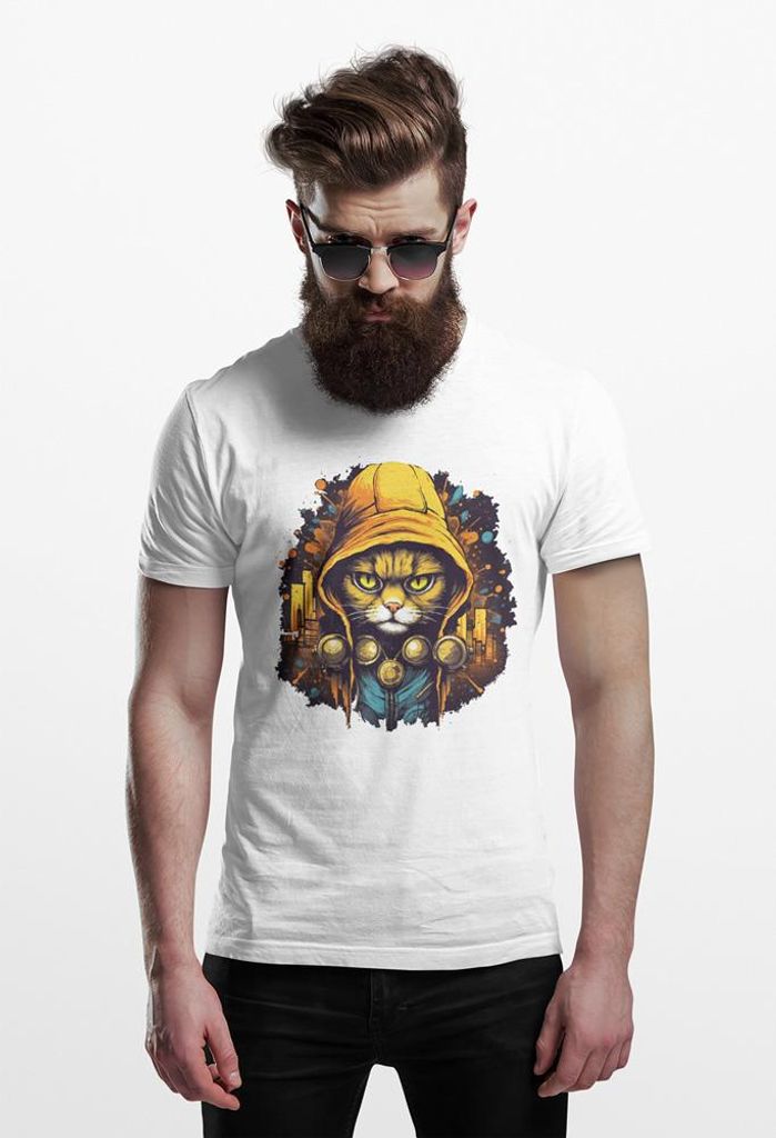 D&B 150 Uni Polo CAT00005 Cat Weiß-Größe XL