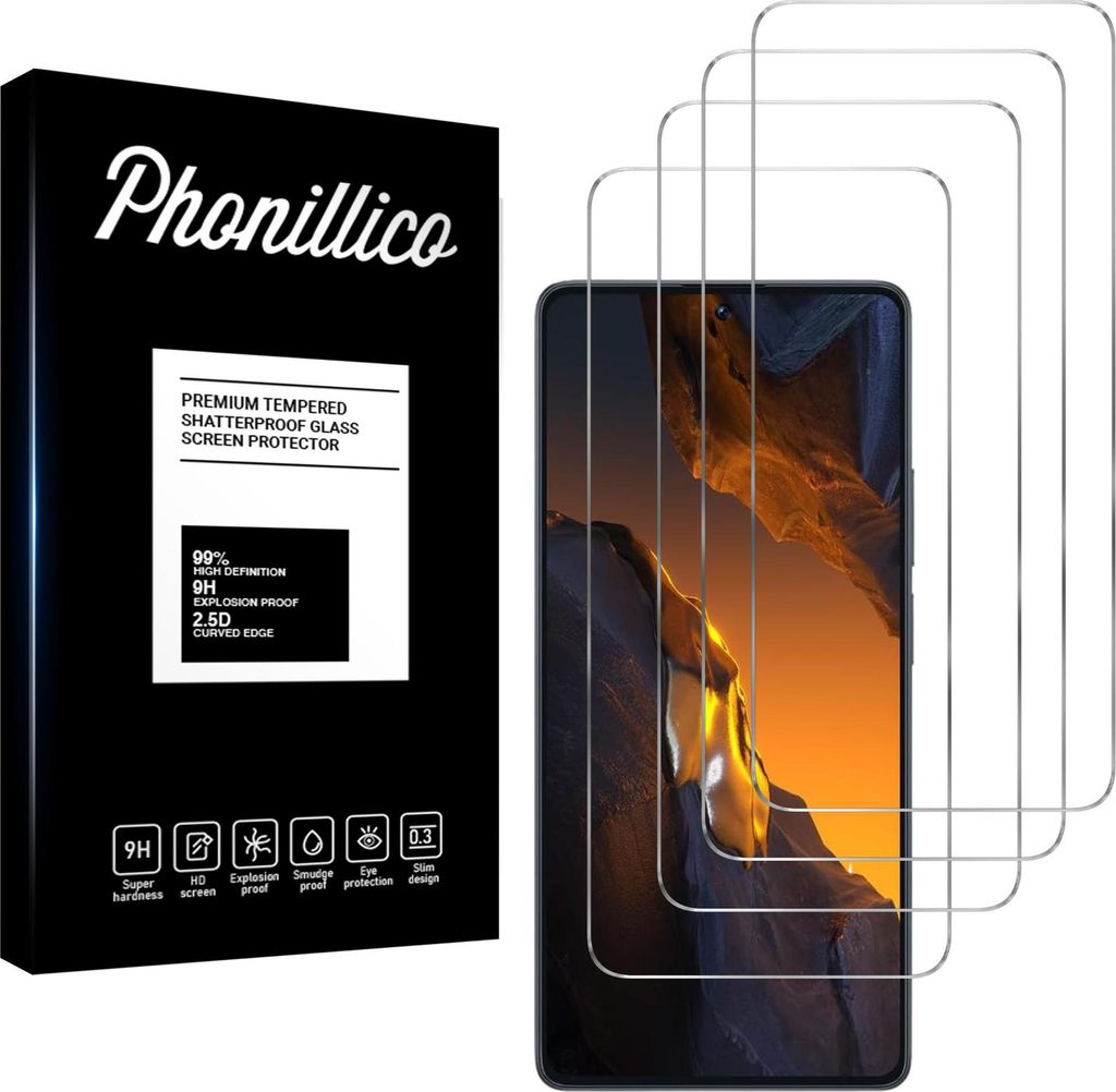 Verre trempé pour Xiaomi Poco F5 / Poco F5 PRO [4 pièces] Image du produit 