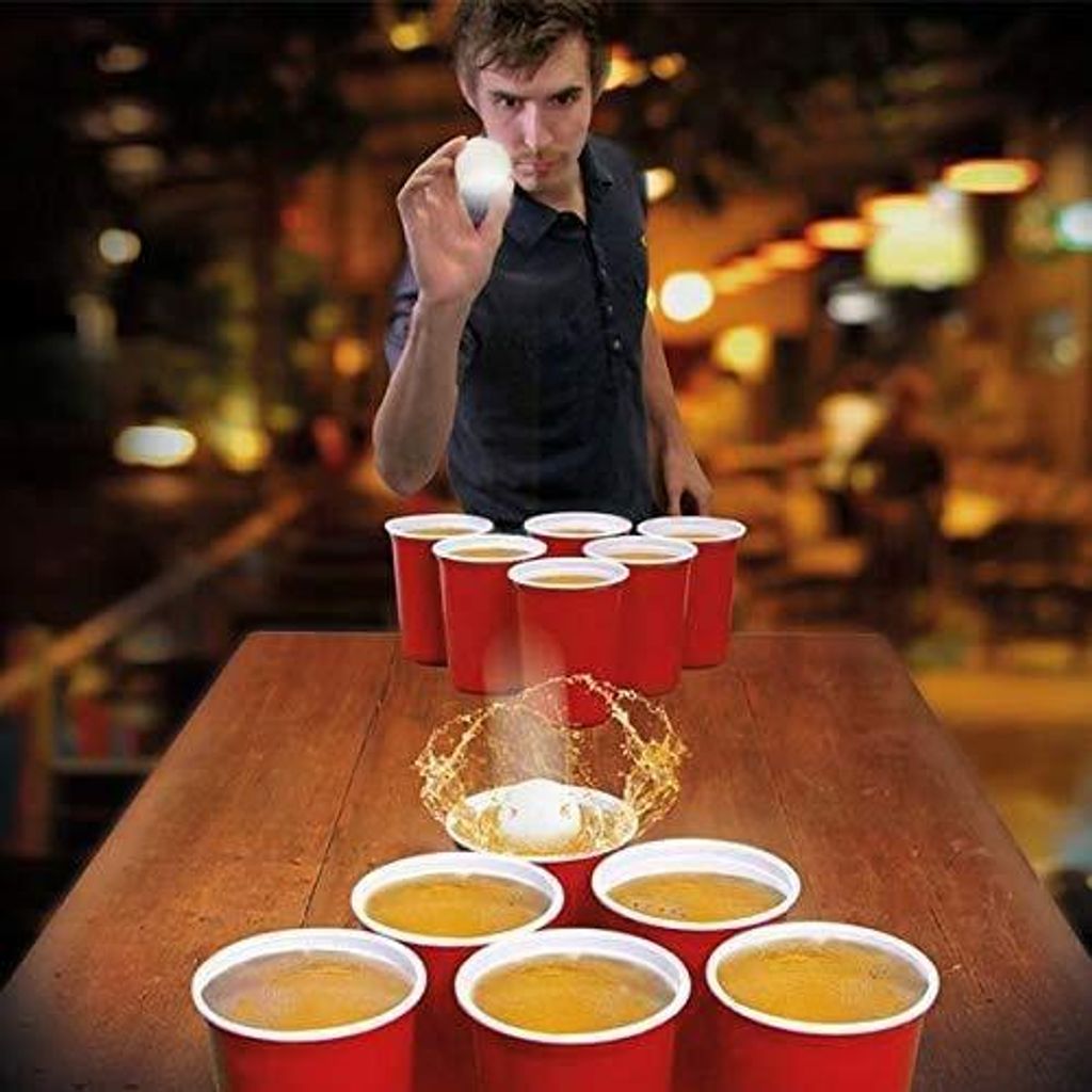 TWOLIIN Beer Pong set - včetně 5 míčků a 100 kelímků (50 Obrázek produktu 7