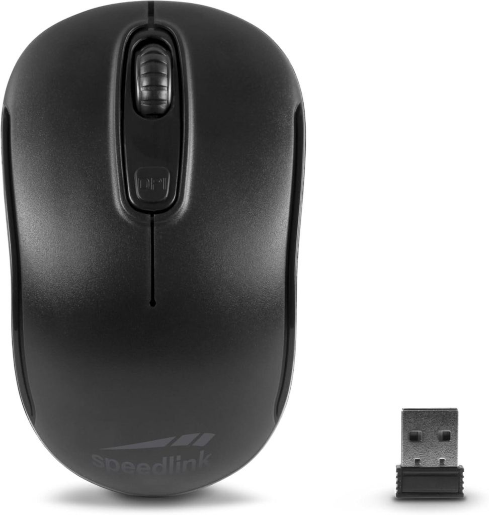 Mouse Wireless - kleine Maus ohne Kabel, PC Maus kabellos für Notebook und Laptop, leicht, 2.4G USB Nano-Empfänger, dpi-Schalter bis 1600 dpi