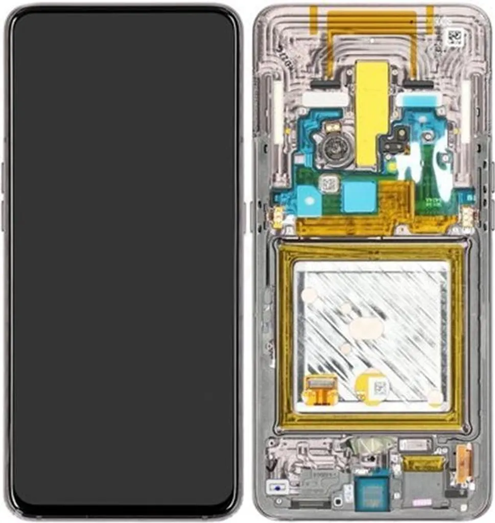 Écran Super AMOLED Galaxy A80 noir haute définition 1080p compatible