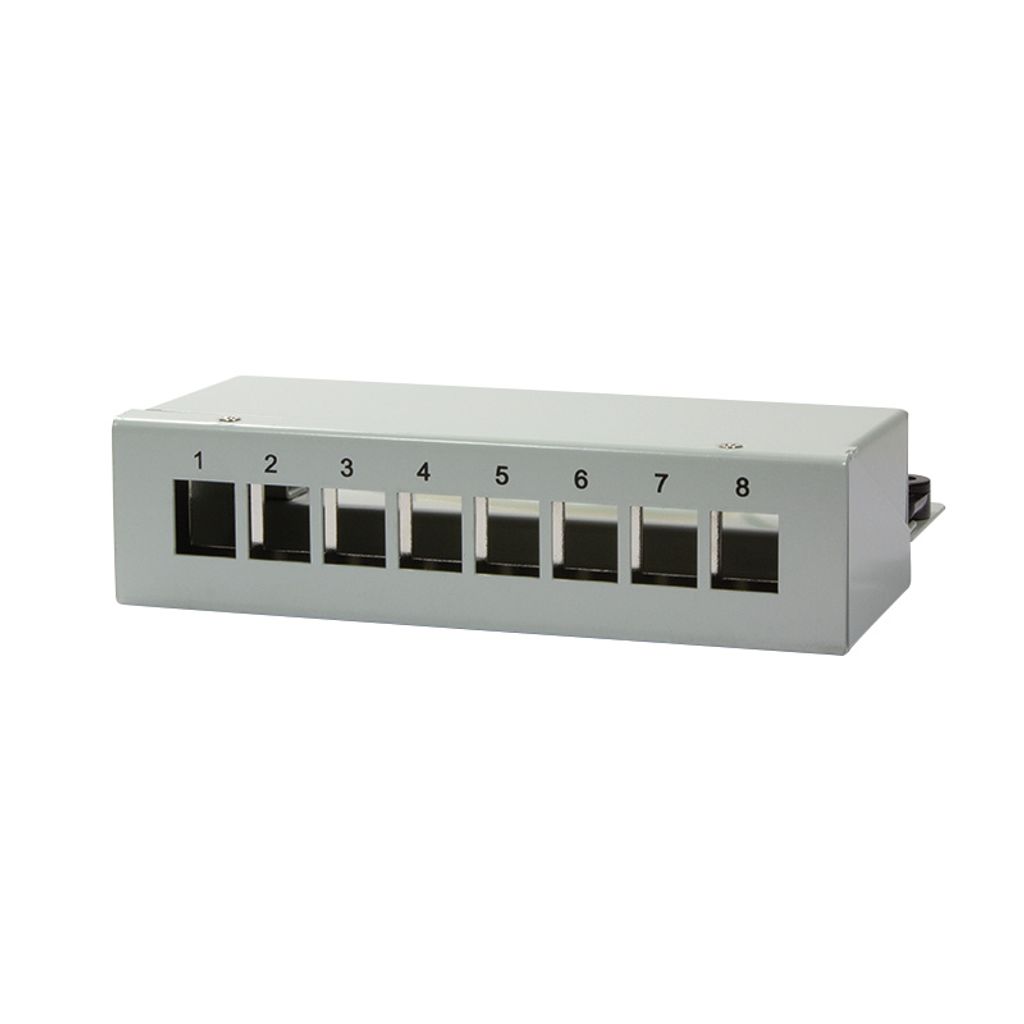 LogiLink NK4051, 10 Gigabit Ethernet, Cat6a, Grau, Kohlenstoffstahl, 162 mm, 44,5 mm