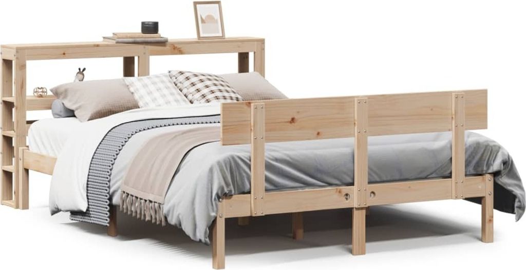 Maison Exclusive - Massivholzbett ohne Matratze 140x200 cm Kiefernholz