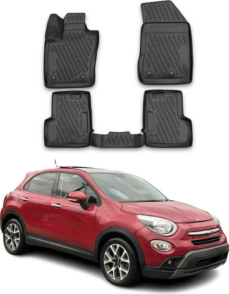 OMAC rubberen voetmat, TPE-materiaal, voor FIAT 500X (334) Productafbeelding 
