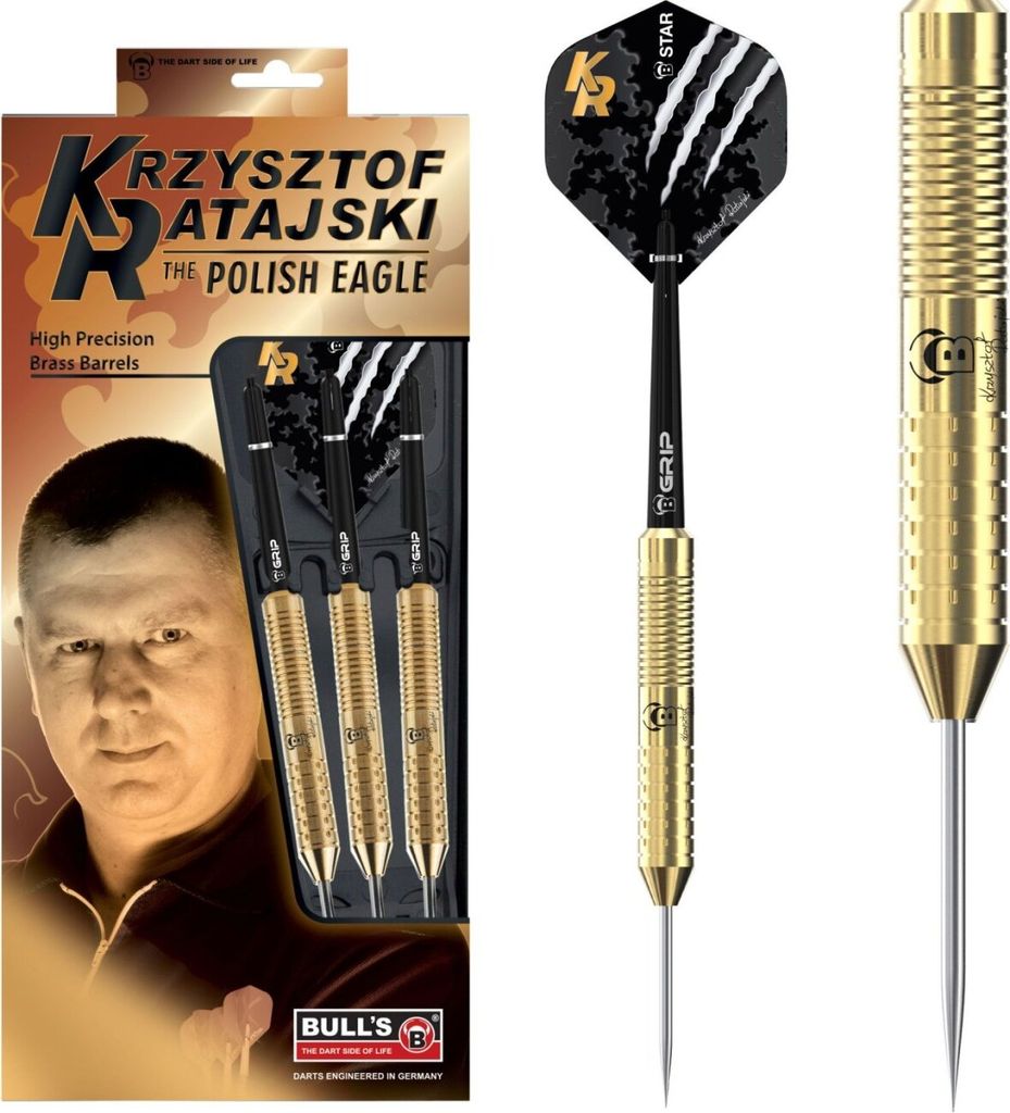 BULL'S Krzysztof Ratajski Brass Gold Steel Dart