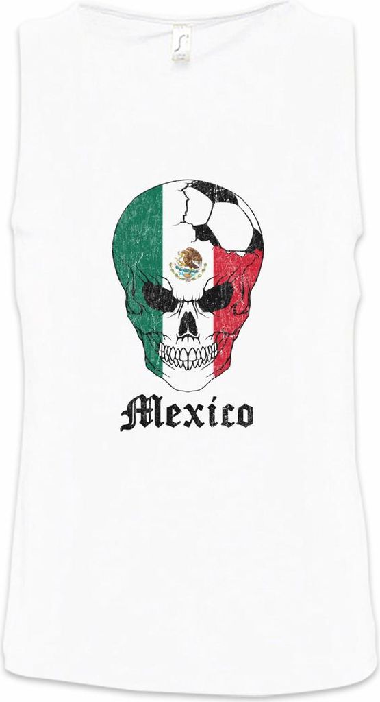 Urban Backwoods Mexico Football Comet, Ärmelloses T-Shirt, Farbe: Weiß, Größe: 2XL