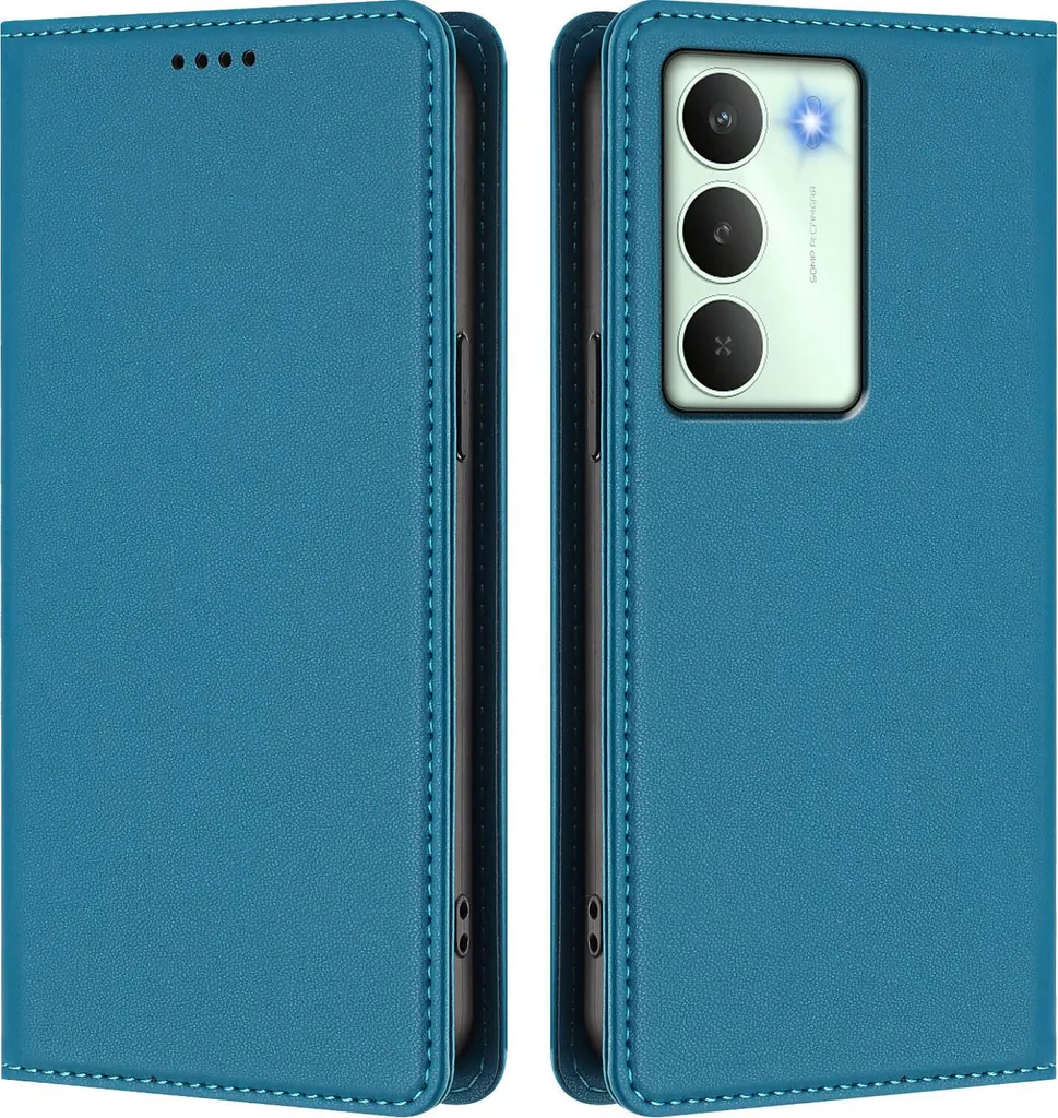Cover Antiurto Realme C75 5G / 14X - Custodia a Libro Magnetica Blu