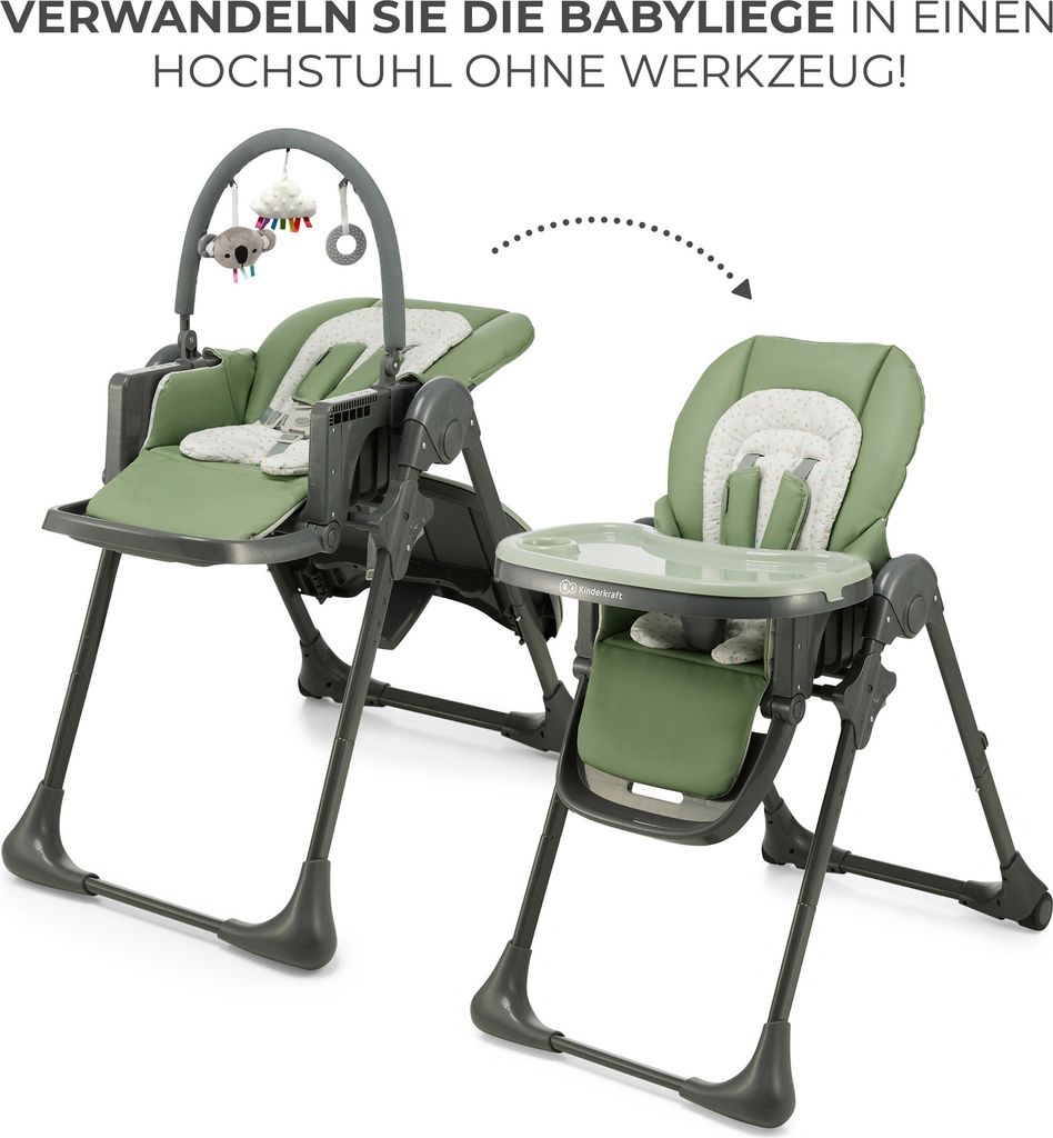 Kinderkraft TUMMIE 2-in-1 Fütterungsstuhl - klappbar - Produktbild 4
