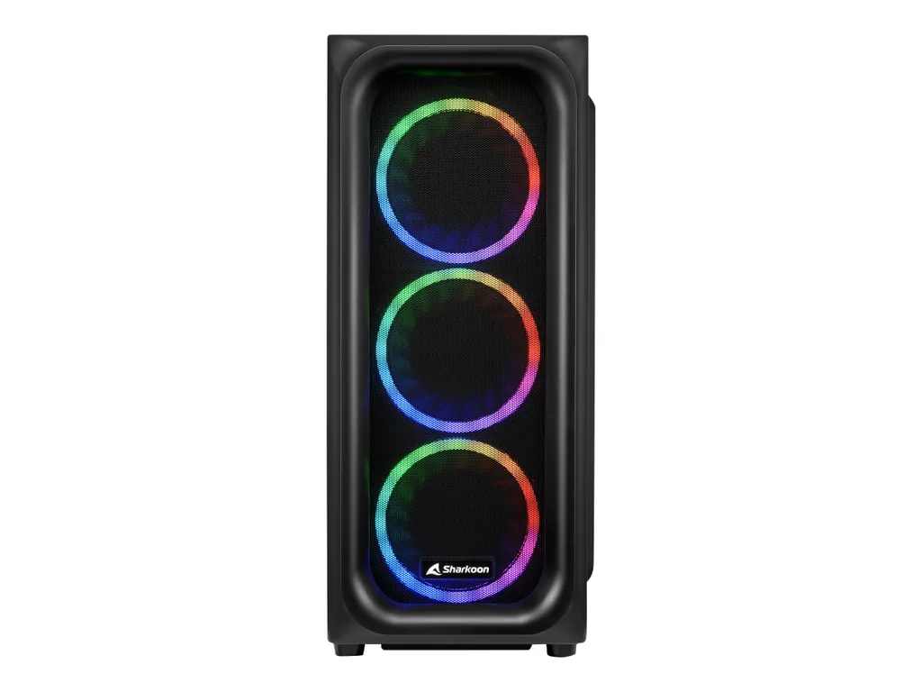 Sharkoon TK5M RGB Boîtier ATX avec 4 Ventilateurs Inclus et USB Type-C