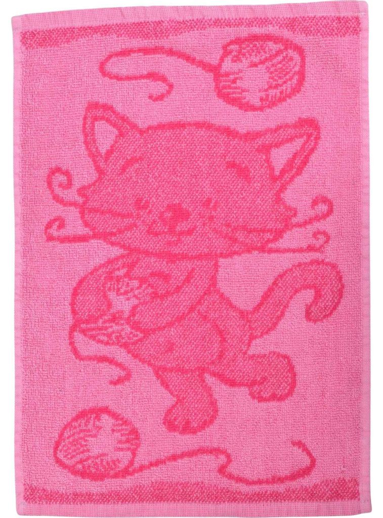 Babyhandtuch Katze rosa 30x50 cm