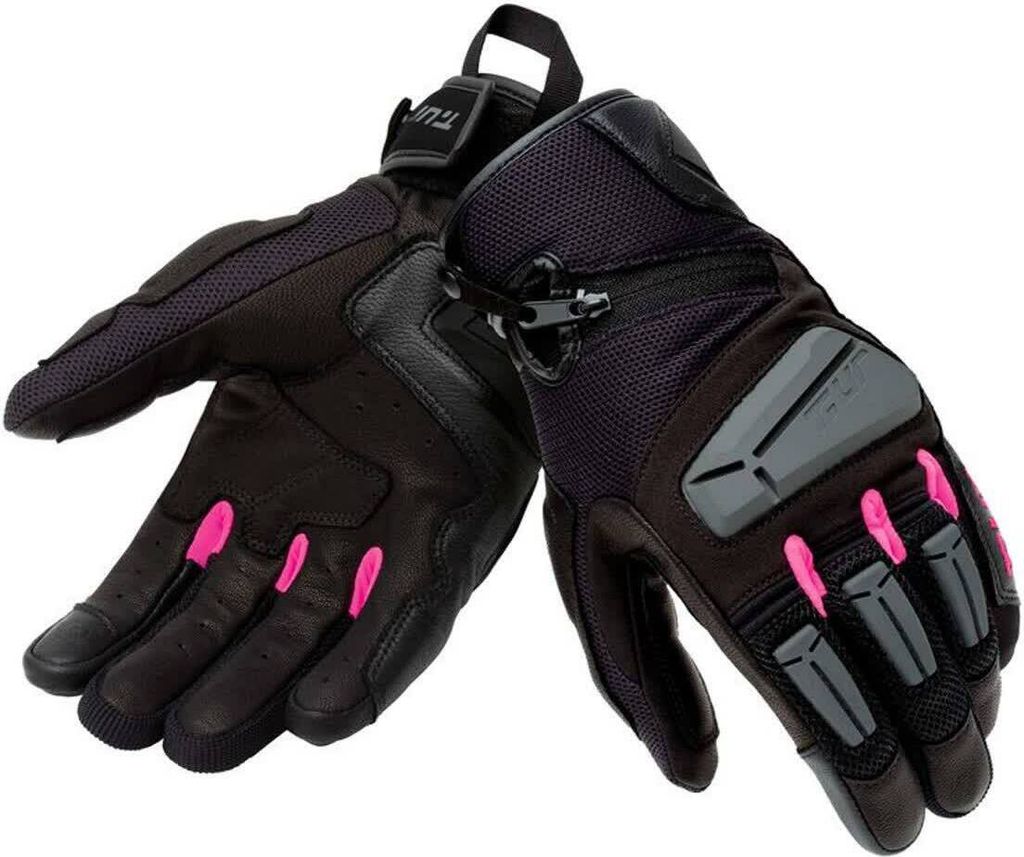 T.UR g-four LADY Damen Sommerhandschuhe schwarz fuchsia mit europäischer größe XS