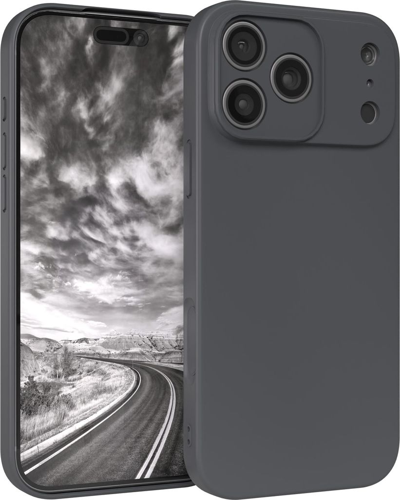 EAZY CASE - TPU Hülle für Apple iPhone 17 Pro Max, TPU Case stoßfeste Handyhülle, weiches Cover mit Kameraschutz, Silikonhülle in Grau