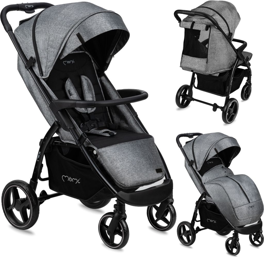 WÓZEK SPACEROWY SPACERÓWKA DO 22 kg - MoMi MIYA SZARY - Zdjęcie produktu 
