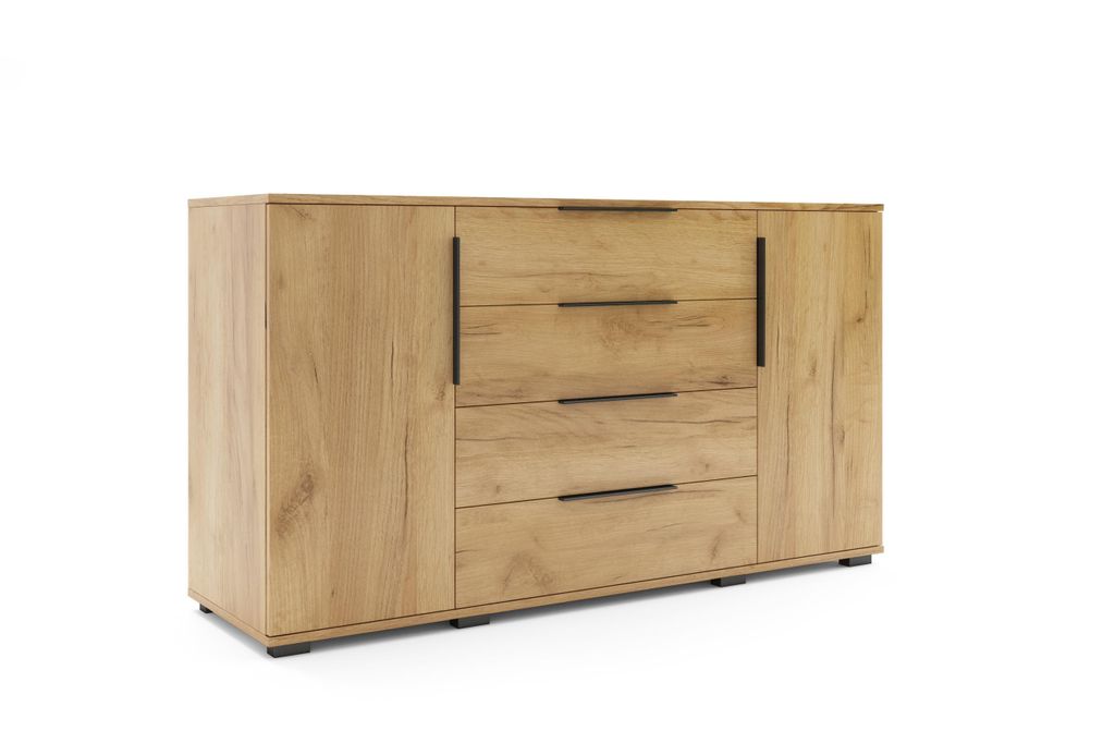 Komoda A3 – craft złoty– 160 x 48 x 89 cm Zdjęcie produktu 