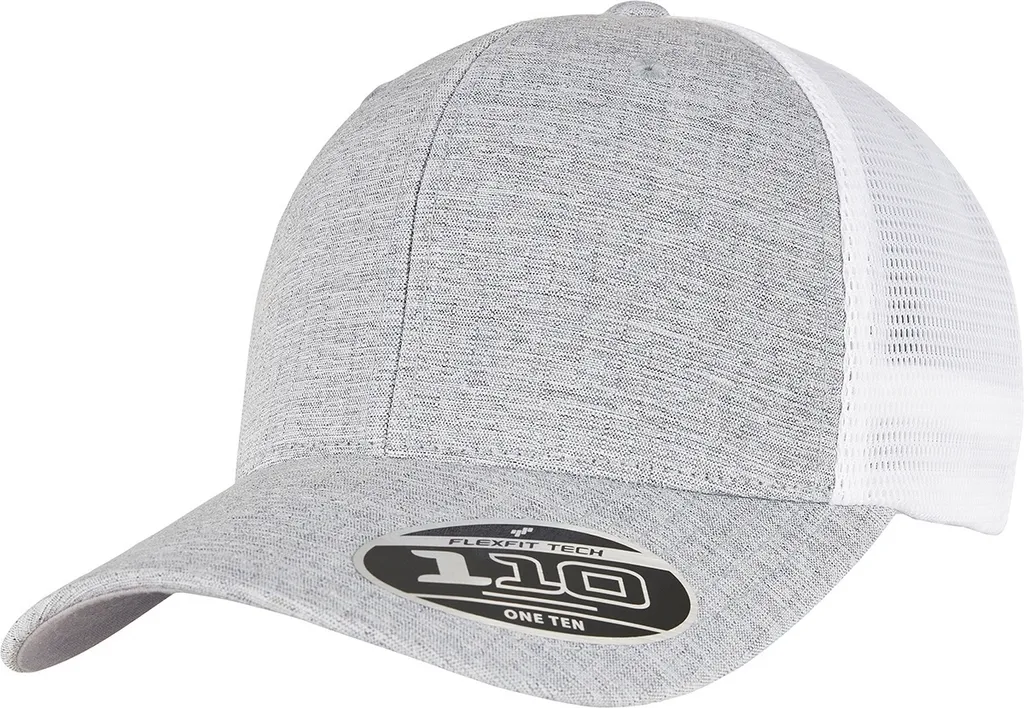 Flexfit 110 Bicolore RW8014 - Cappellino Tecnico Mesh Argento e Bianco