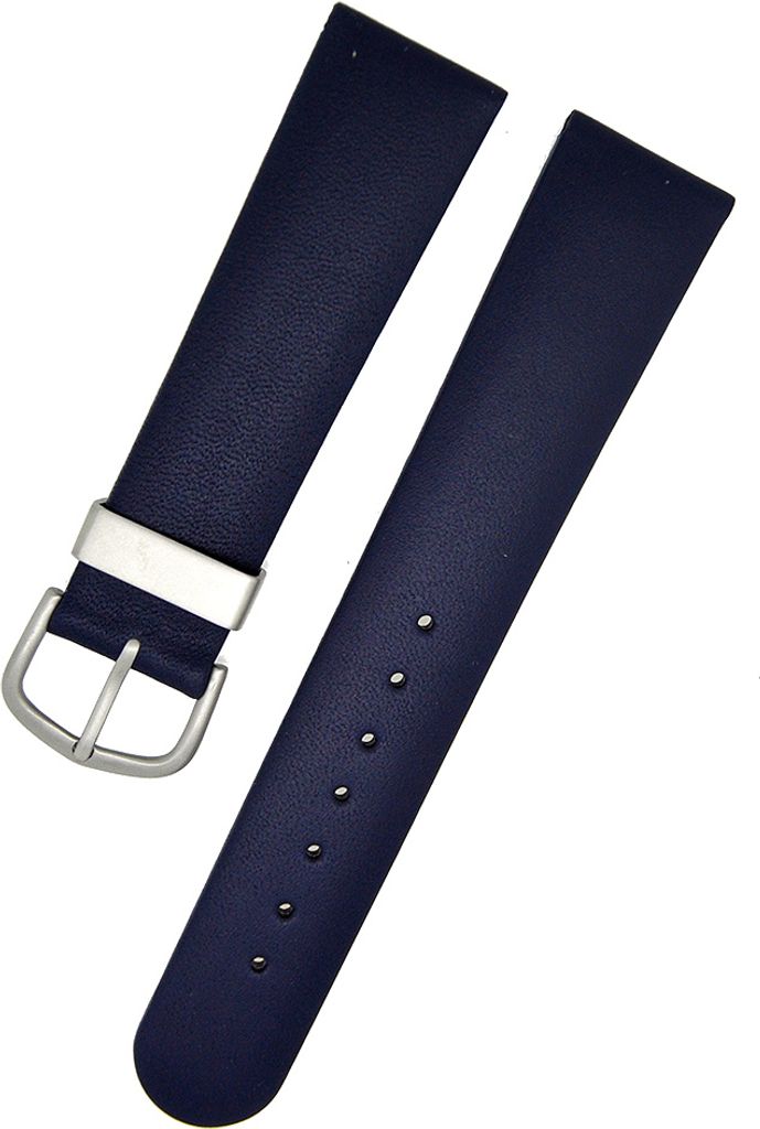 Uhrenarmband Kalbleder dunkelblau 20mm ohne Naht Produktbild 