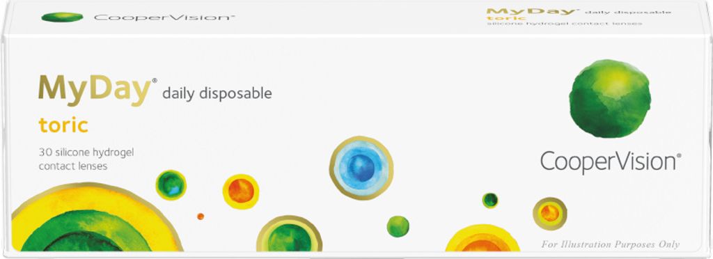 MyDay daily disposable toric - 30 daily lenses - Sph: -7.0, Cyl: -1.25, Ax: 150, BC: 8.6, D: 14.5