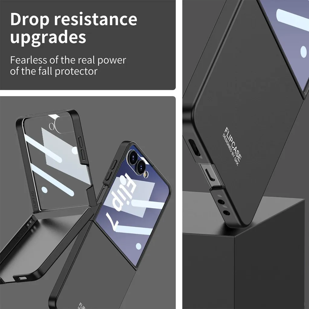 Custodia Samsung Z Flip 7 PC Rigido Argento con Film Protettivo - 2