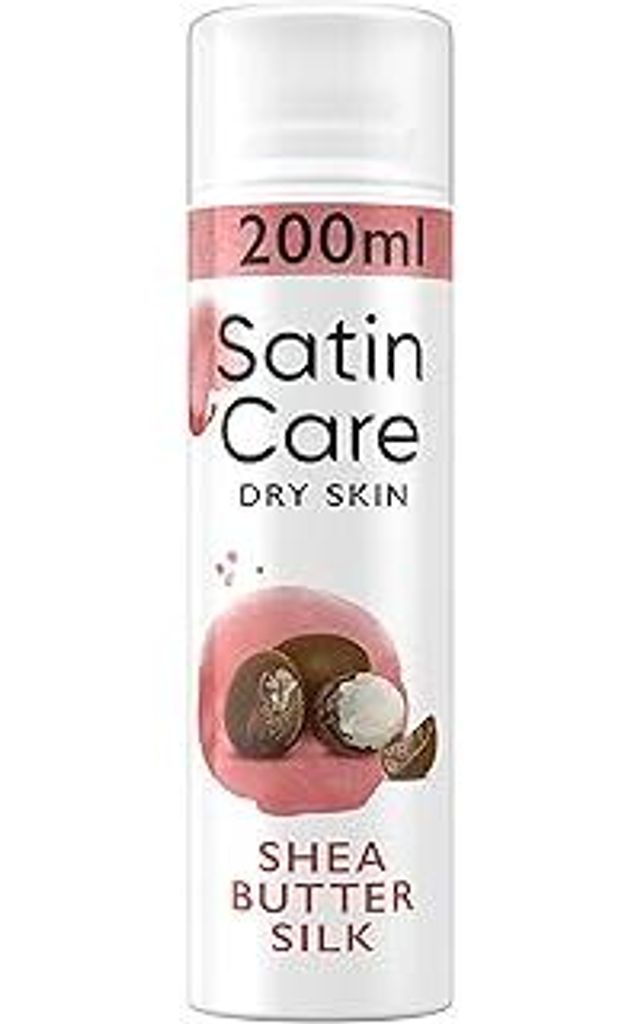 Satin Care Intimpflege Rasiergel Damen (200 ml), Gel Shea Butter Silk, Geschenk für Frauen