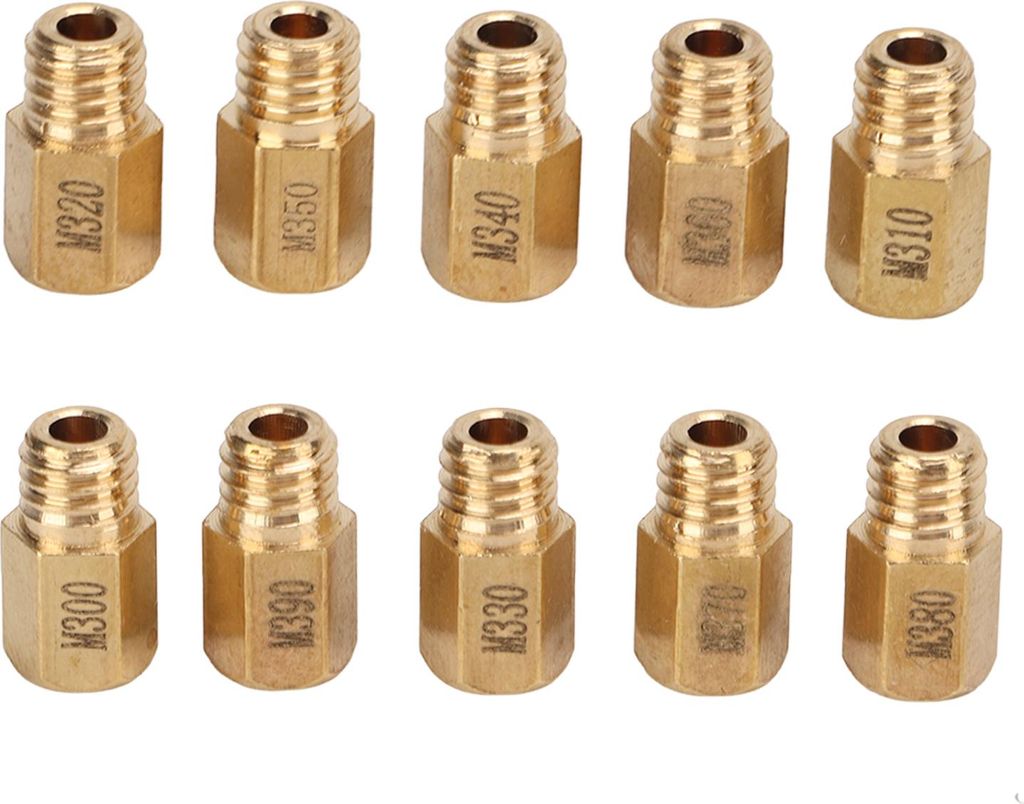 10pcs/Set Carburetor Main Jet Kit Hex Style Messing Ersatz für Mikuni VM TMX 300-390