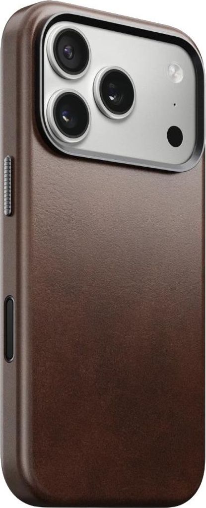 Nomad Traditional Horween cuir coque iPhone 17 Pro – Bouton Image du produit 