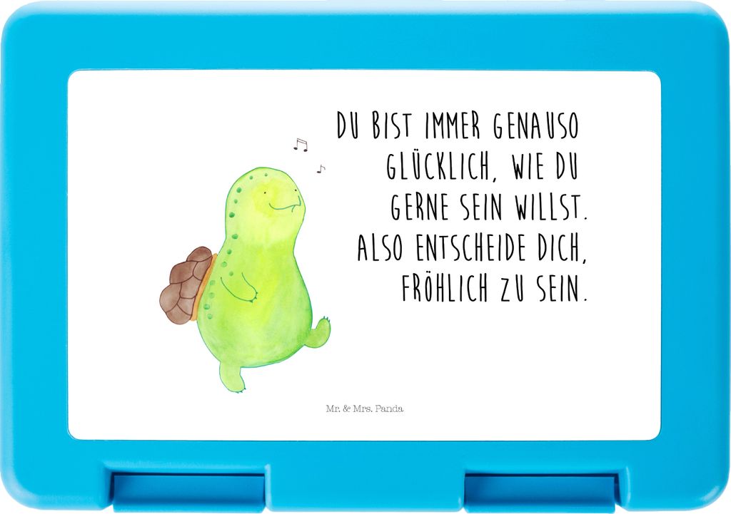 Mr. & Mrs. Panda Bentobox Schildkröte Pfeifen - Weiß - Geschenk, Schildkröten, Trennung, Brot Aufbewahrungsbox, Glück, Vorratsbehälter, Bento ...