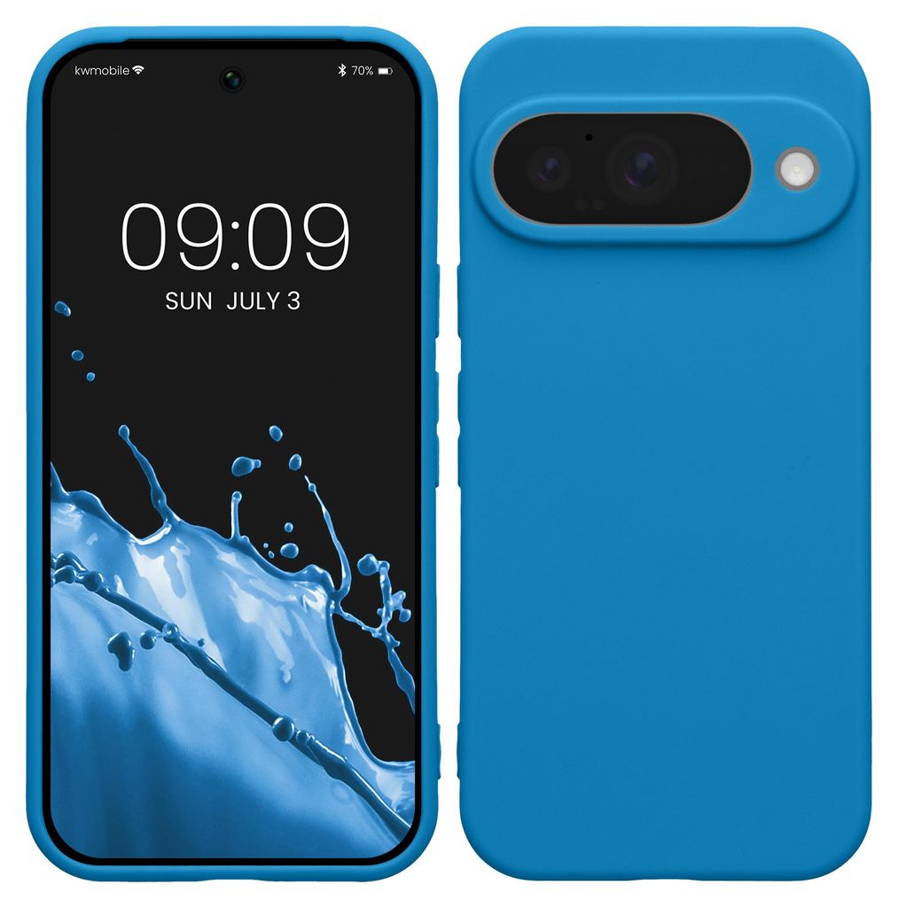 kwmobile Handyhülle für Google Pixel 10 Hülle - weiches Handy Silikon Case - Schutzhülle Cover - Blue Reef