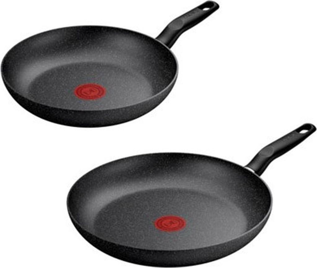 Pfanne Tefal DARK ESSENTIAL Schwarz Aluminium Ø 24 cm Ø 28 cm 2 Stücke (2 Stück)