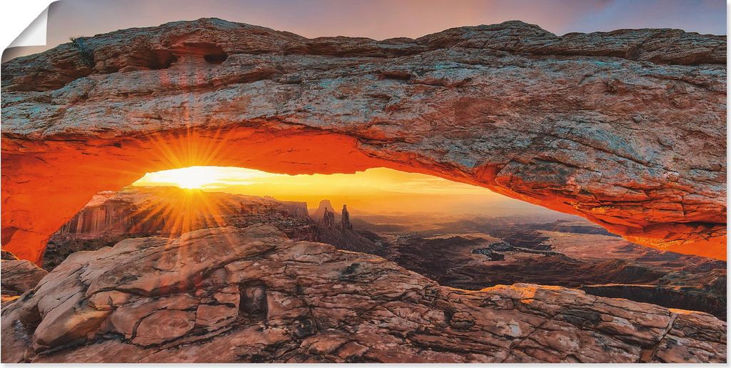 ARTland Poster Iconic Mesa Arch Größe: 40x20 cm