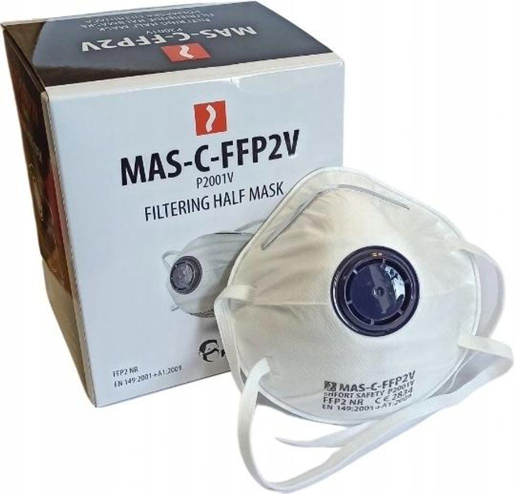 Staubschutzmaske Halbmaske weiß Gesichtsmaske FFP2 MAS-C-FFP2V