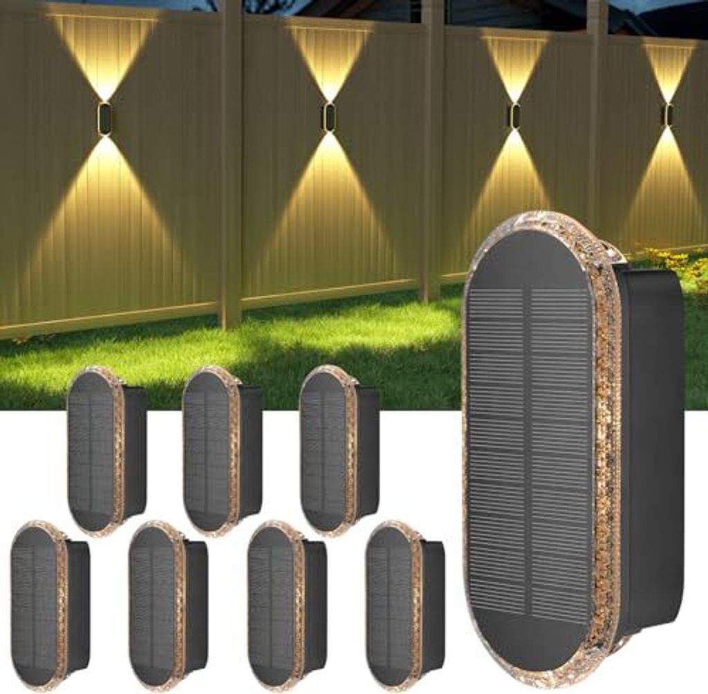 Ellasay Solar Lights Outdoor Garden (3000/4000/6500K, Pack 8)