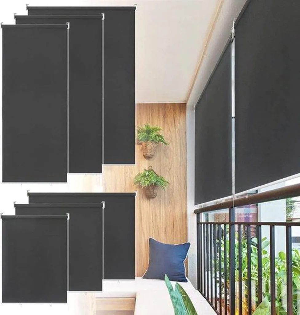 Store vertical pour terrasse et balcon 180x240 cm, brise-vue anthracite