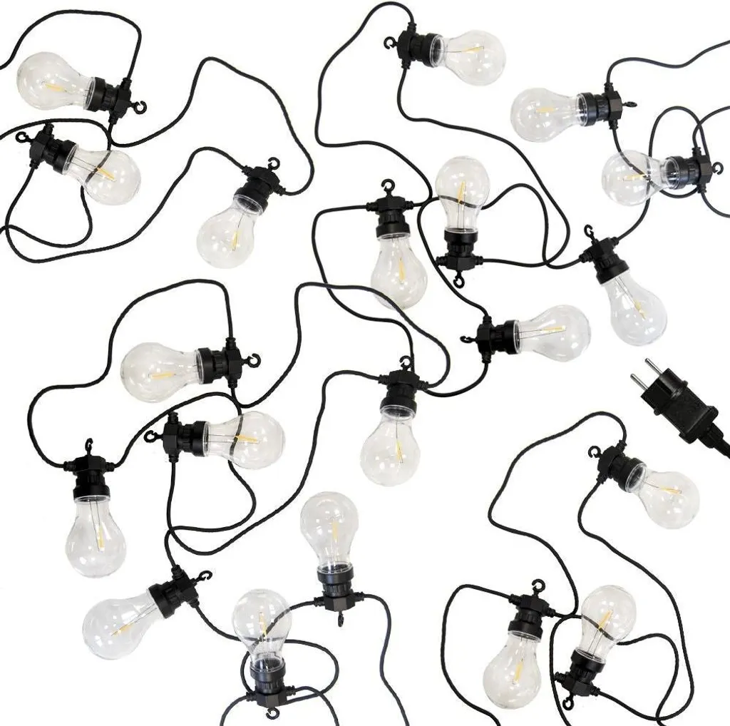 Guirlande lumineuse LED pour terrasse et pergola longueur 12,5m