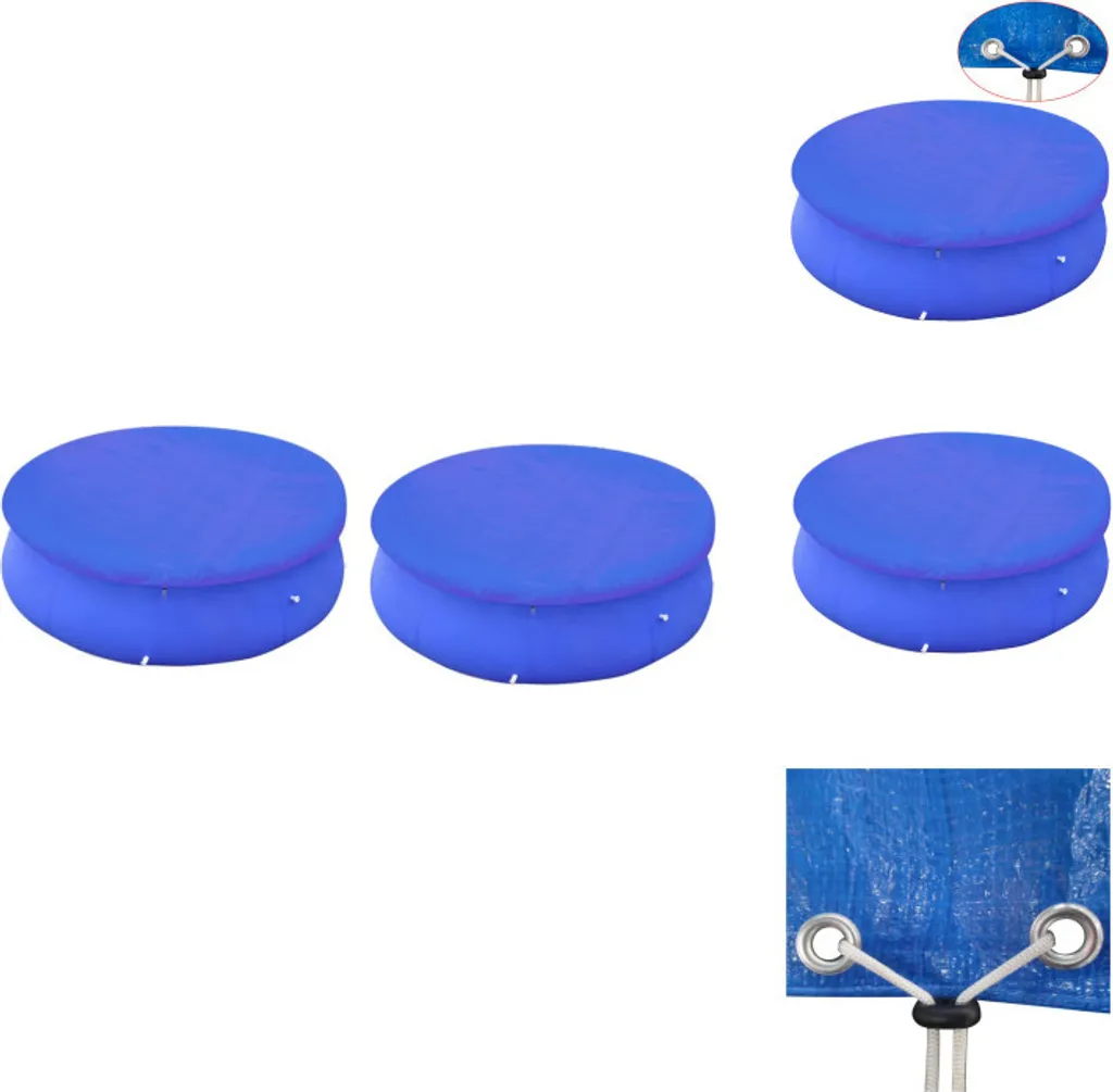 Set 2 Teli Copripiscina vidaXL per Piscine Rotonde 457 cm - Blu