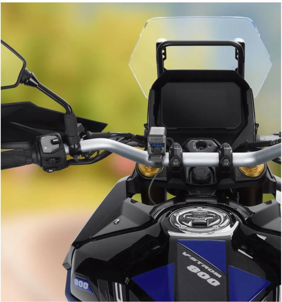 Chargeur de batterie moto Interphone double USB étanche noir 100W