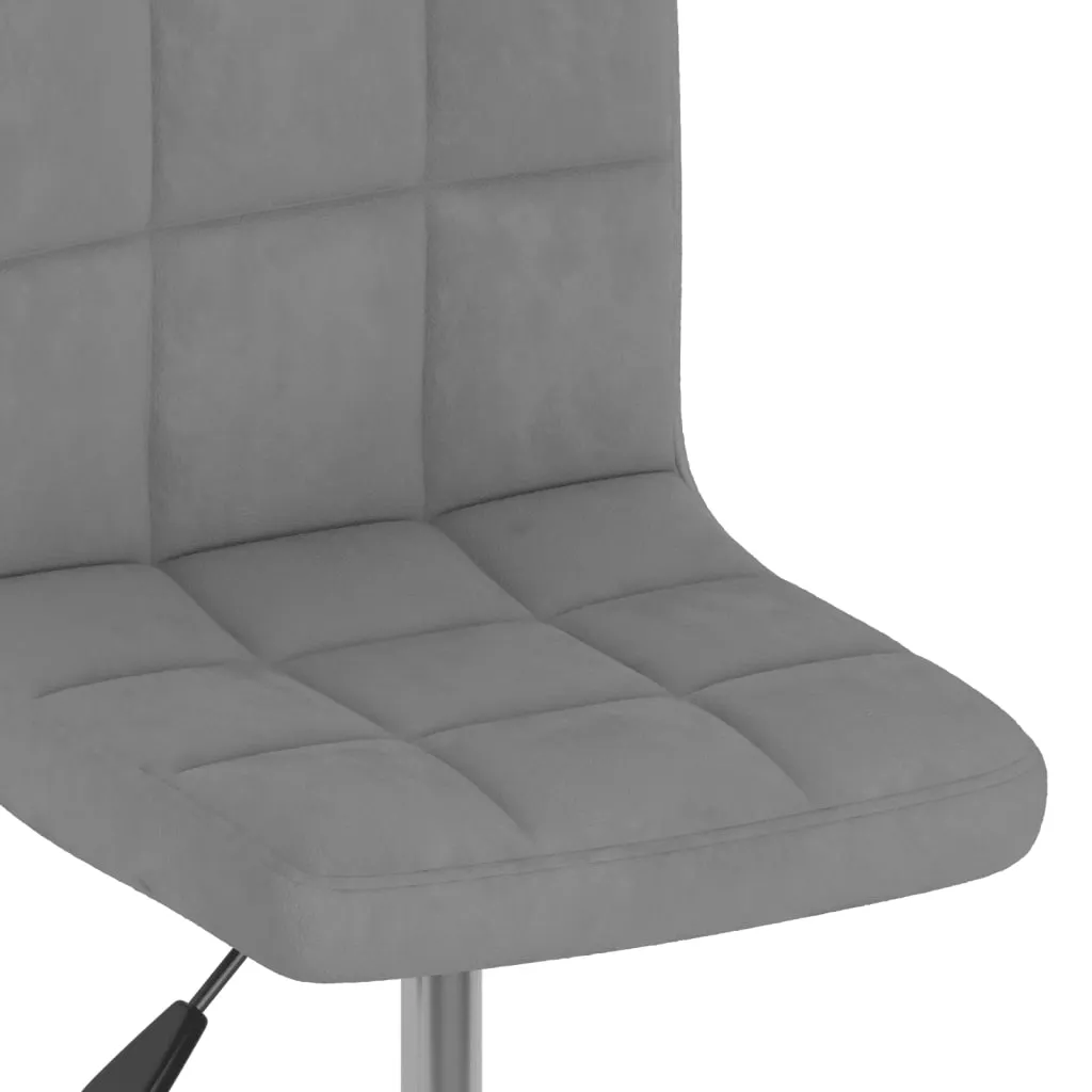 Tabouret de bar pivotant velours gris : l'assise confortable et chic
