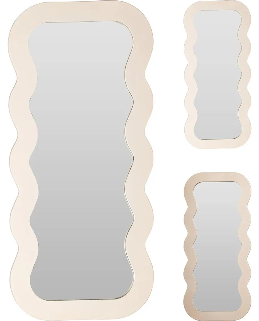 Miroir ondulé 37 x 80 cm en verre trempé - Miroir de salon design