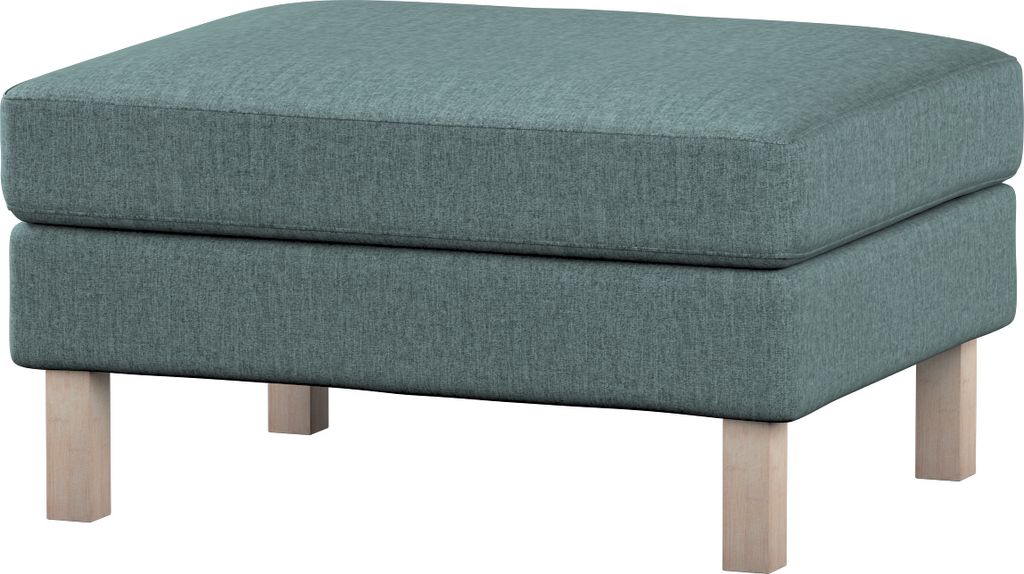 Dekoria Bezug für Karlstad Hocker, grau- blau, Husse, Produktbild 