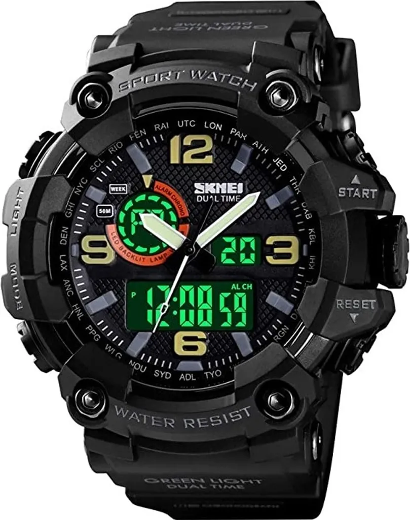 Montre Homme pour le Travail et le Sport SKMEI Dexer - Fiabilité Noire
