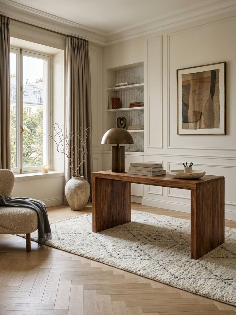 Schreibtisch BOHA Massiv-Holz Sheesham Computertisch 160 cm breit Echtholz Design Ablage Büro-Tisch Landhaus-Stil